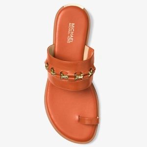 Orange and gold sandal Michael Kors